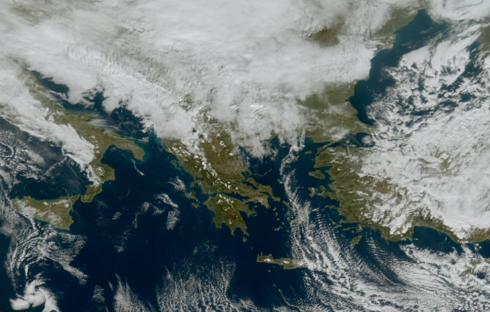 Τελευταία δορυφορική εικόνα νεφοκάλυψης