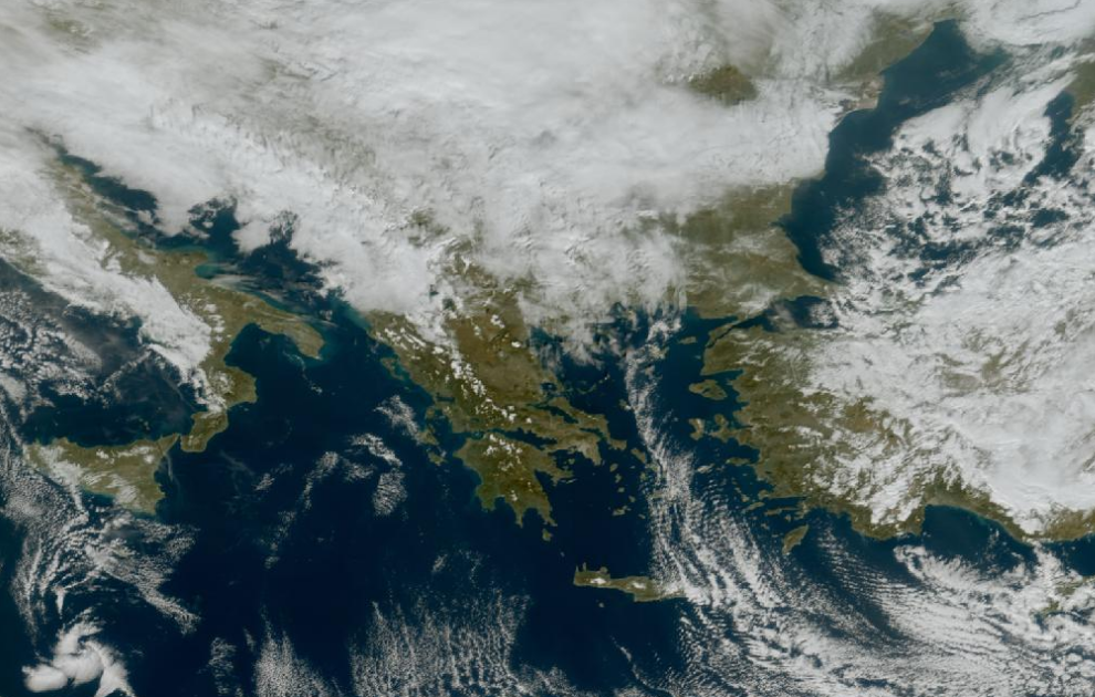 Τελευταία δορυφορική εικόνα νεφοκάλυψης