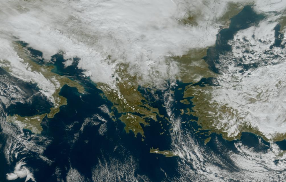 Τελευταία δορυφορική εικόνα νεφοκάλυψης