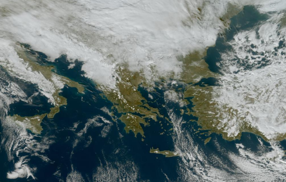 Τελευταία δορυφορική εικόνα νεφοκάλυψης