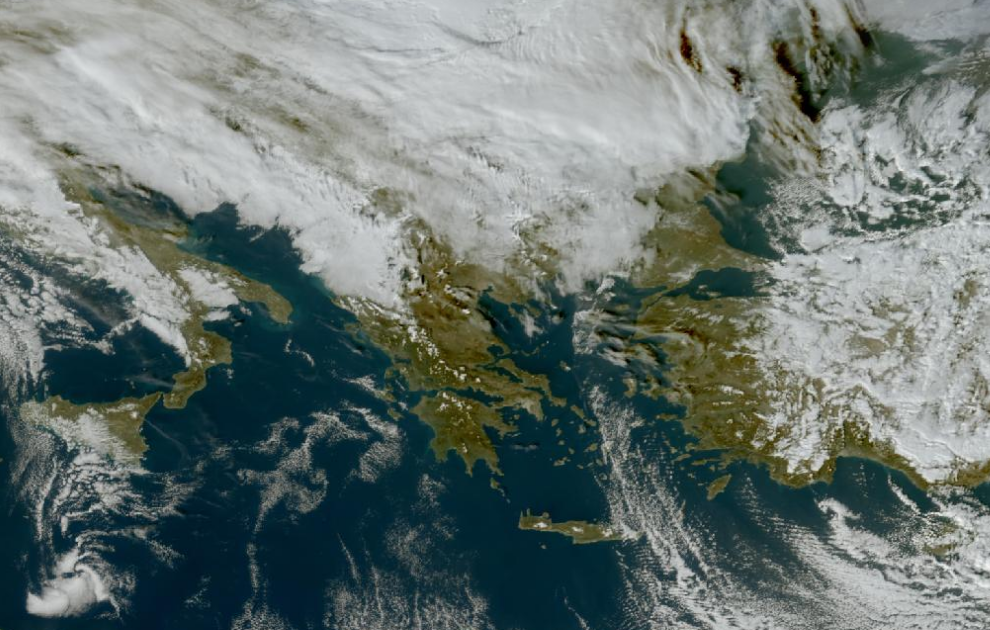 Τελευταία δορυφορική εικόνα νεφοκάλυψης