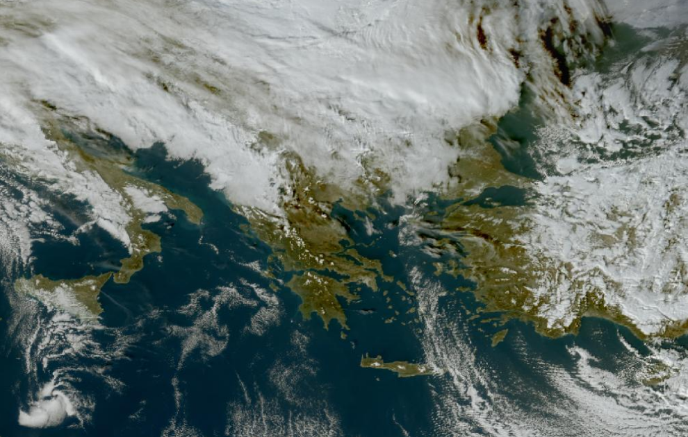 Τελευταία δορυφορική εικόνα νεφοκάλυψης