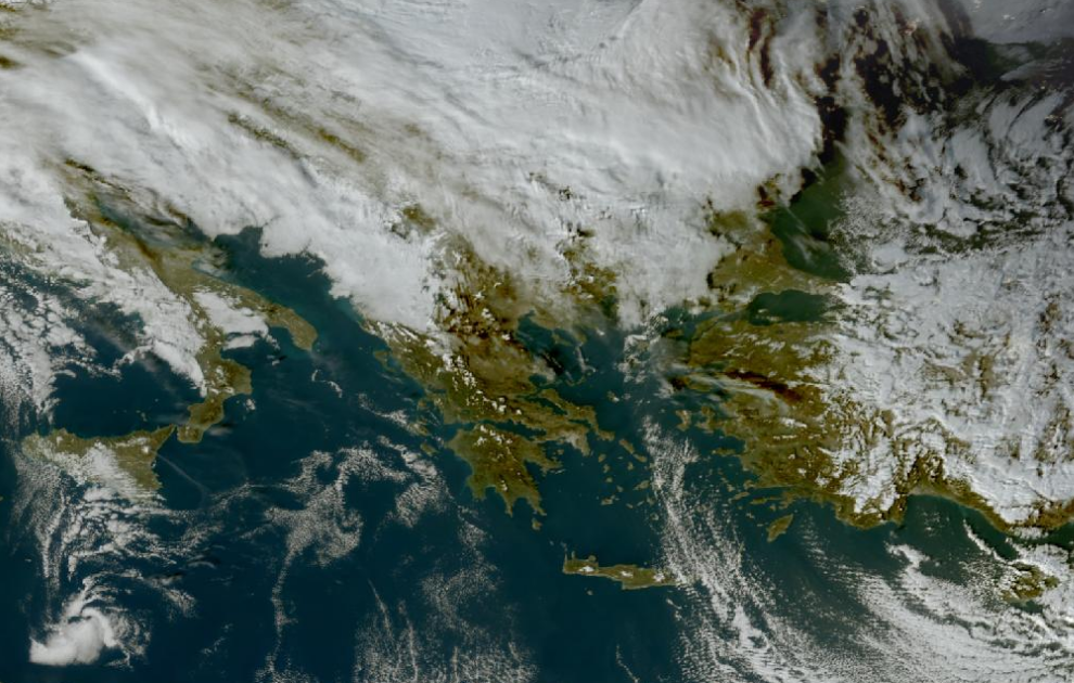 Τελευταία δορυφορική εικόνα νεφοκάλυψης