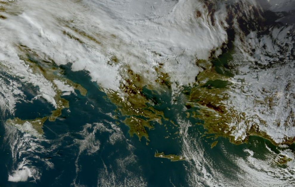 Τελευταία δορυφορική εικόνα νεφοκάλυψης