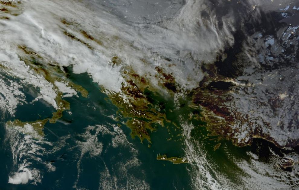 Τελευταία δορυφορική εικόνα νεφοκάλυψης