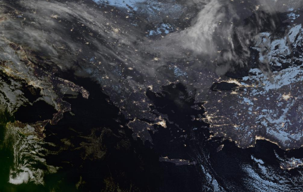 Τελευταία δορυφορική εικόνα νεφοκάλυψης