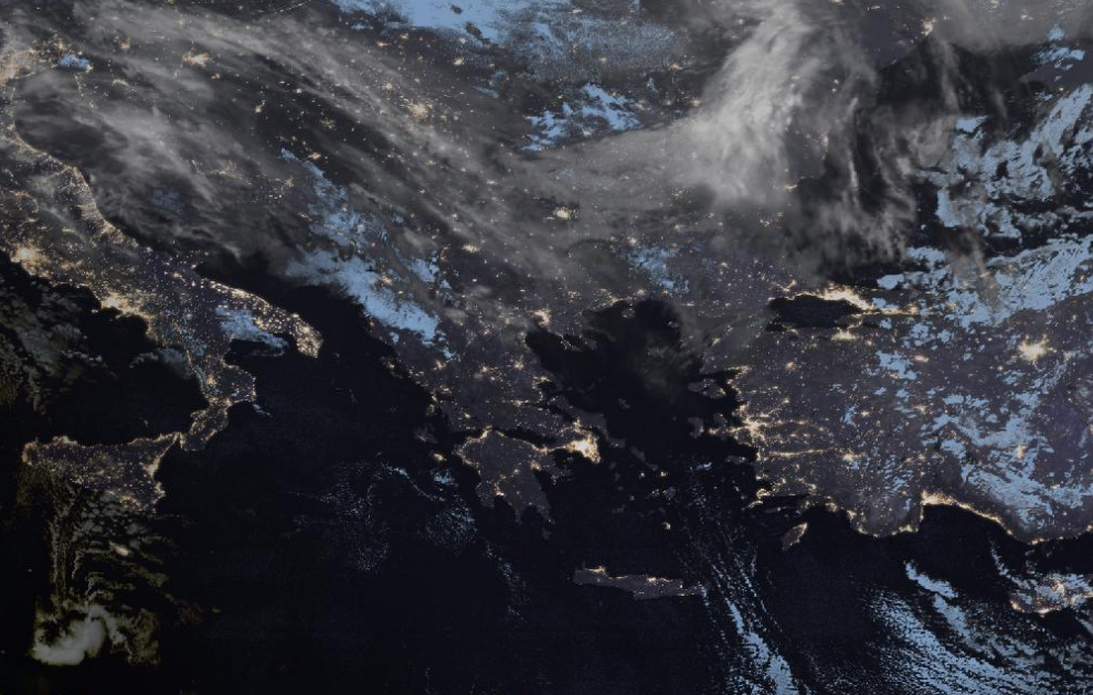 Τελευταία δορυφορική εικόνα νεφοκάλυψης