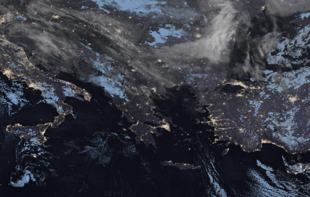 Τελευταία δορυφορική εικόνα νεφοκάλυψης