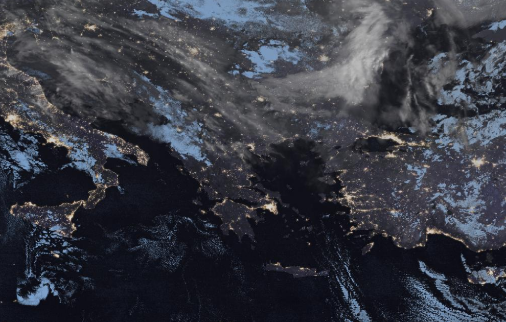 Τελευταία δορυφορική εικόνα νεφοκάλυψης