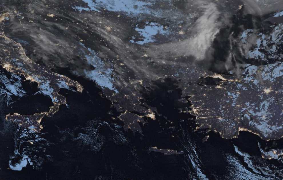 Τελευταία δορυφορική εικόνα νεφοκάλυψης