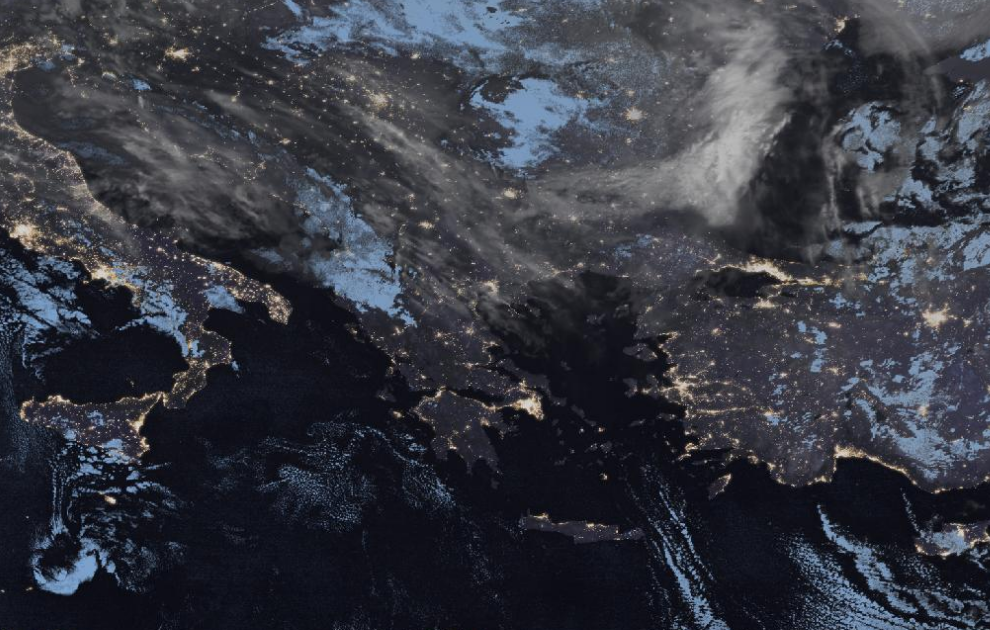 Τελευταία δορυφορική εικόνα νεφοκάλυψης