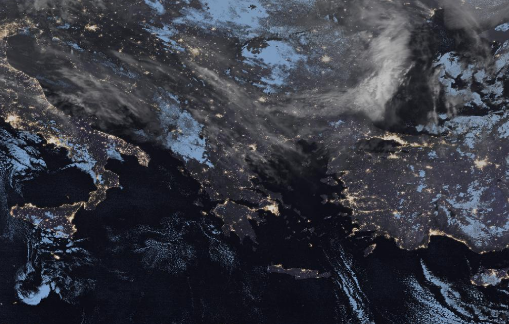 Τελευταία δορυφορική εικόνα νεφοκάλυψης