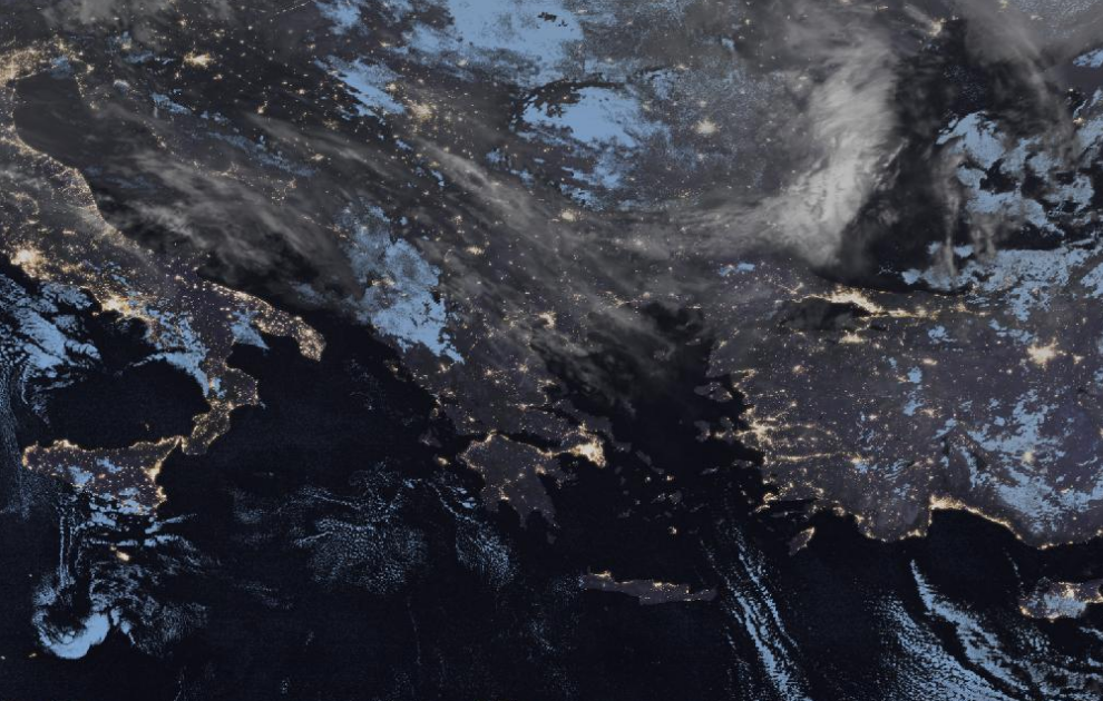 Τελευταία δορυφορική εικόνα νεφοκάλυψης