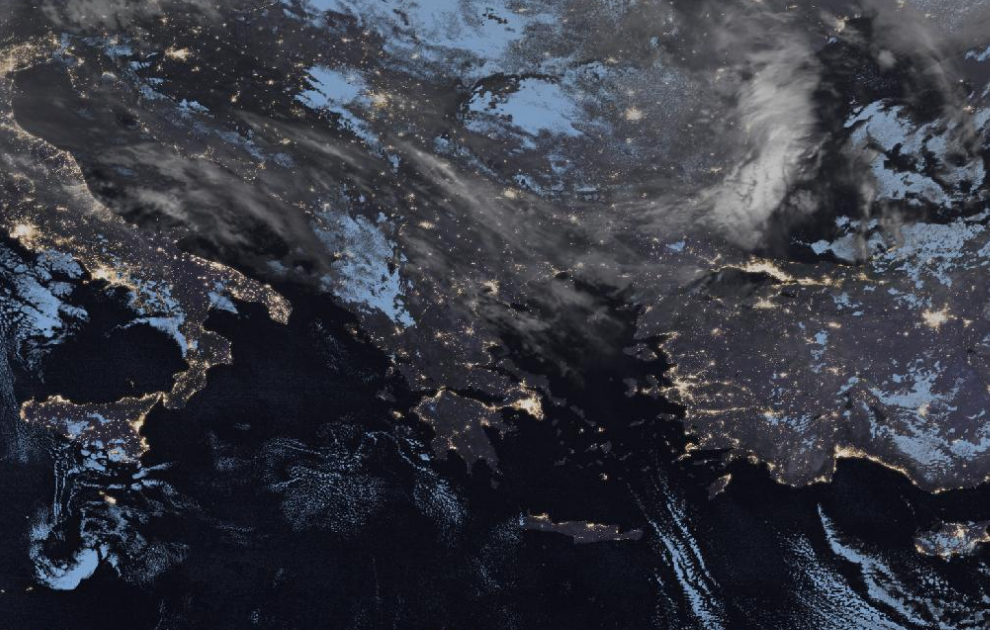 Τελευταία δορυφορική εικόνα νεφοκάλυψης