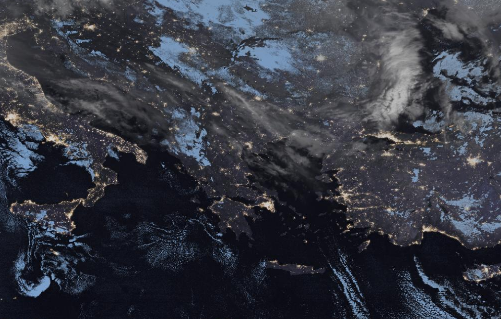 Τελευταία δορυφορική εικόνα νεφοκάλυψης