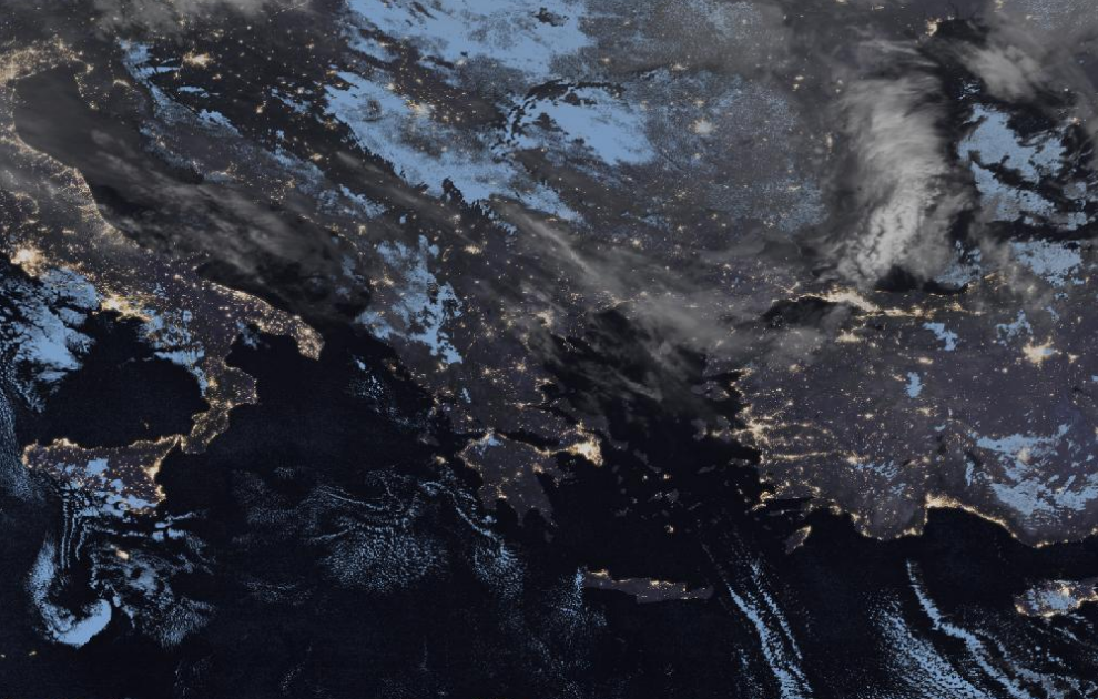 Τελευταία δορυφορική εικόνα νεφοκάλυψης