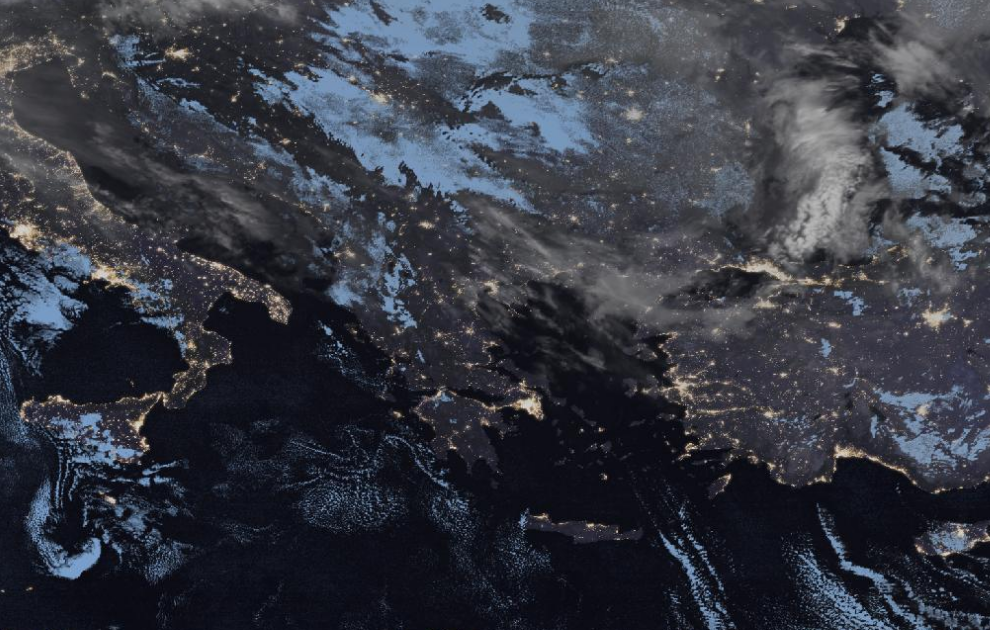 Τελευταία δορυφορική εικόνα νεφοκάλυψης