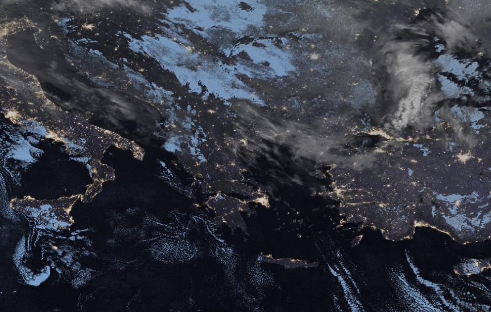 Τελευταία δορυφορική εικόνα νεφοκάλυψης