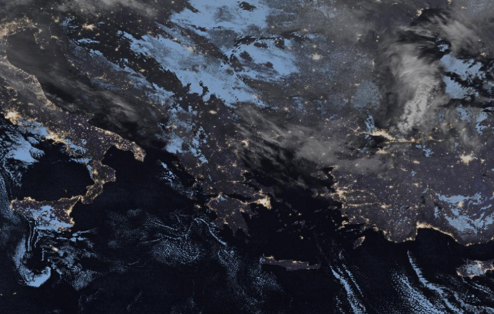 Τελευταία δορυφορική εικόνα νεφοκάλυψης