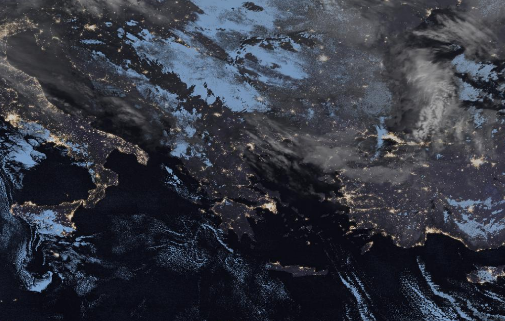 Τελευταία δορυφορική εικόνα νεφοκάλυψης