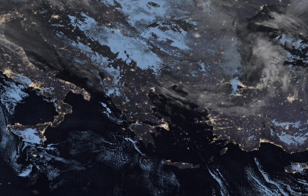 Τελευταία δορυφορική εικόνα νεφοκάλυψης