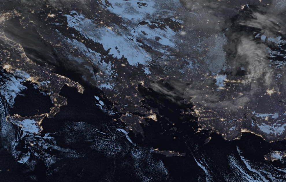 Τελευταία δορυφορική εικόνα νεφοκάλυψης