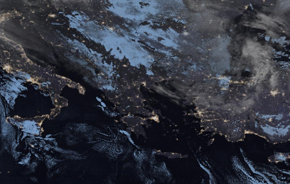 Τελευταία δορυφορική εικόνα νεφοκάλυψης