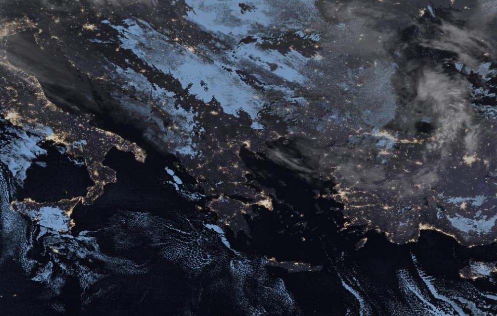 Τελευταία δορυφορική εικόνα νεφοκάλυψης