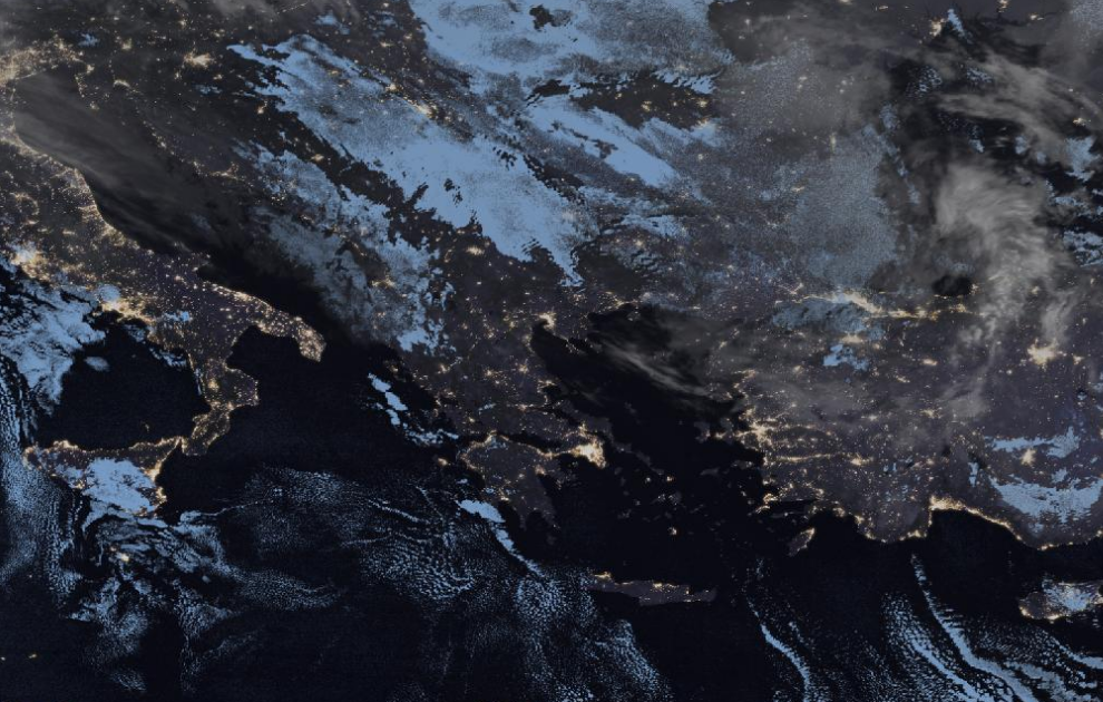 Τελευταία δορυφορική εικόνα νεφοκάλυψης