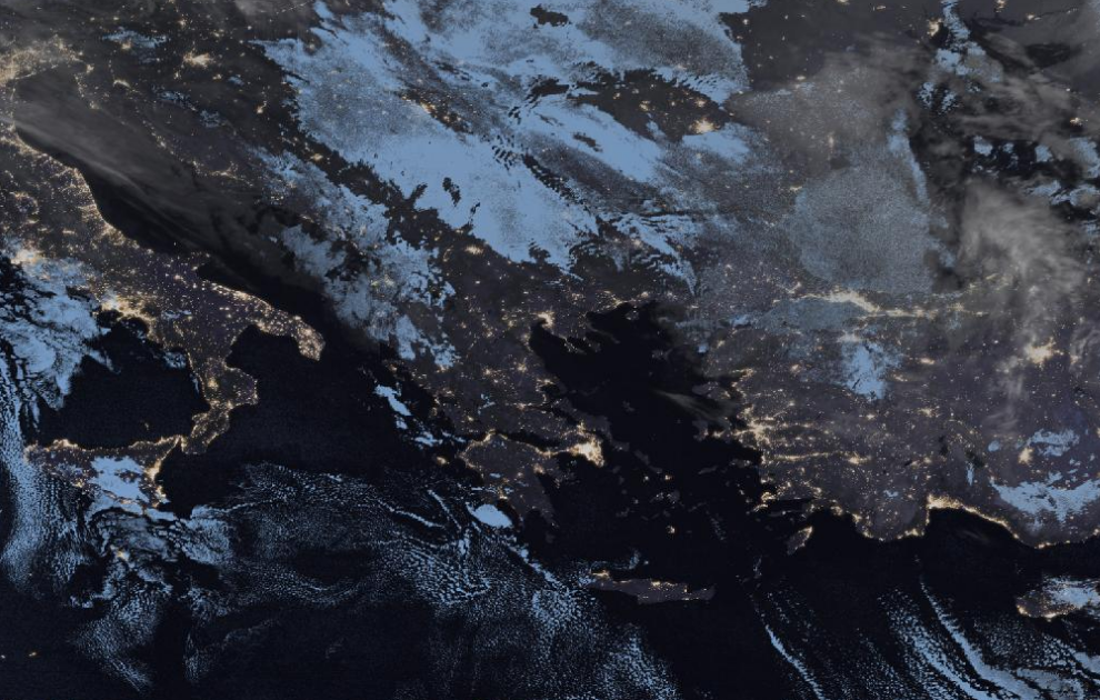 Τελευταία δορυφορική εικόνα νεφοκάλυψης