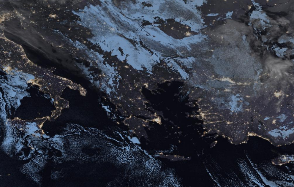 Τελευταία δορυφορική εικόνα νεφοκάλυψης