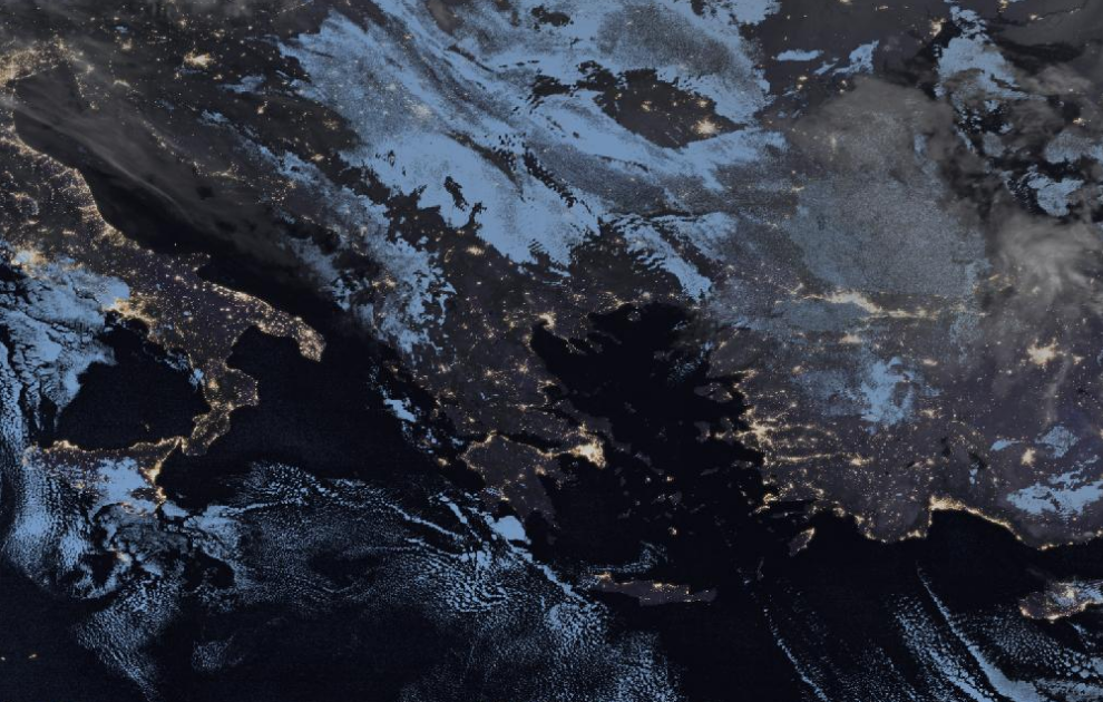 Τελευταία δορυφορική εικόνα νεφοκάλυψης