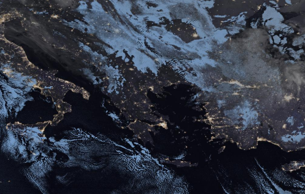 Τελευταία δορυφορική εικόνα νεφοκάλυψης