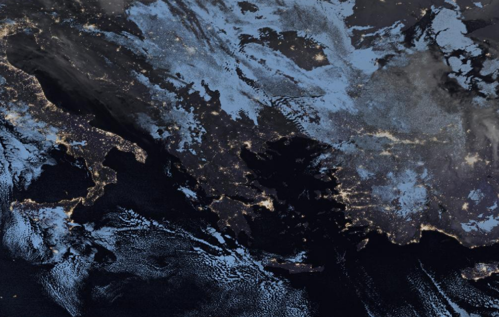 Τελευταία δορυφορική εικόνα νεφοκάλυψης