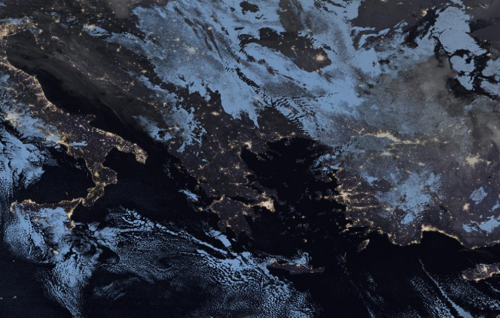 Τελευταία δορυφορική εικόνα νεφοκάλυψης