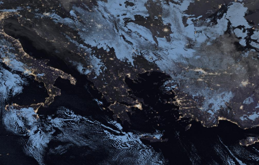 Τελευταία δορυφορική εικόνα νεφοκάλυψης