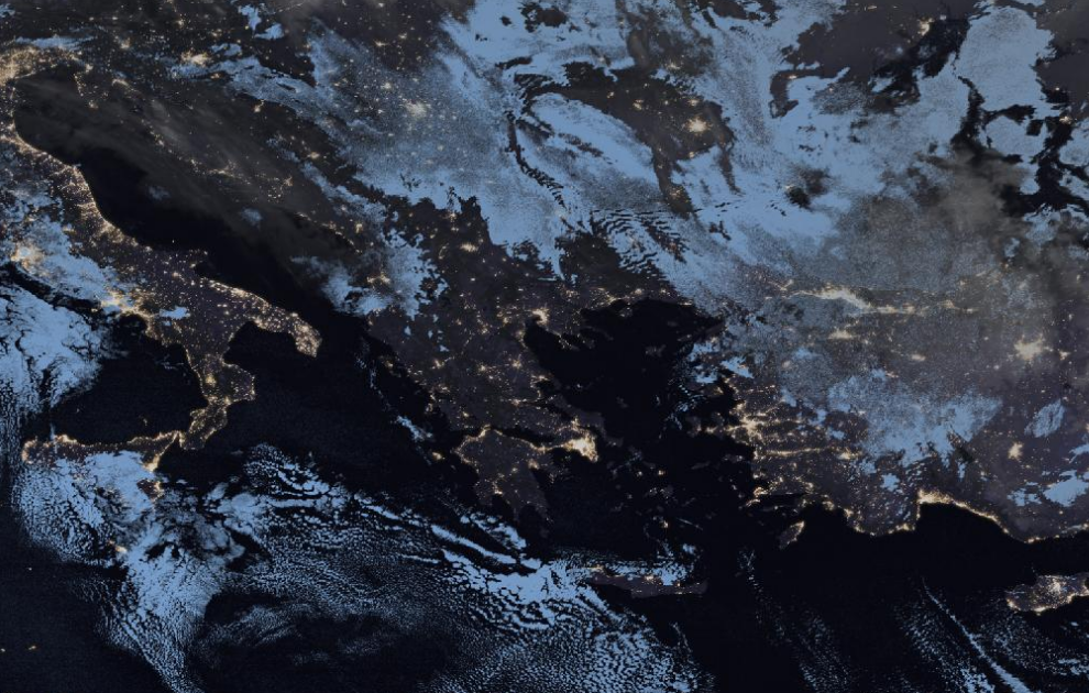 Τελευταία δορυφορική εικόνα νεφοκάλυψης