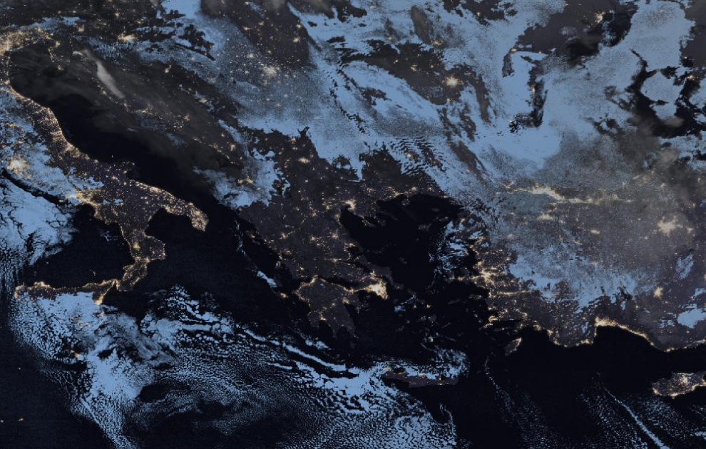 Τελευταία δορυφορική εικόνα νεφοκάλυψης