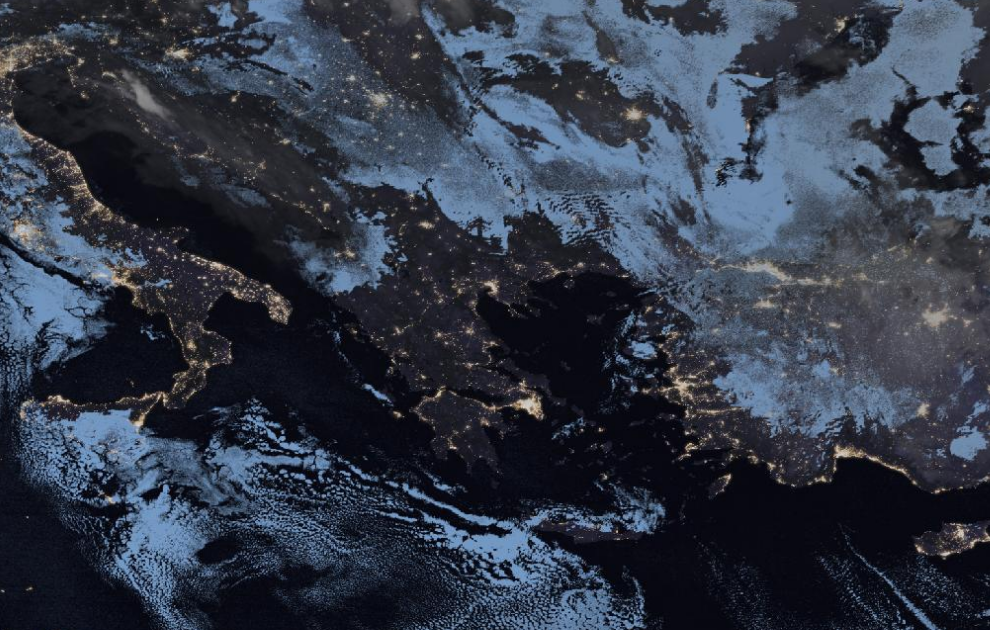 Τελευταία δορυφορική εικόνα νεφοκάλυψης