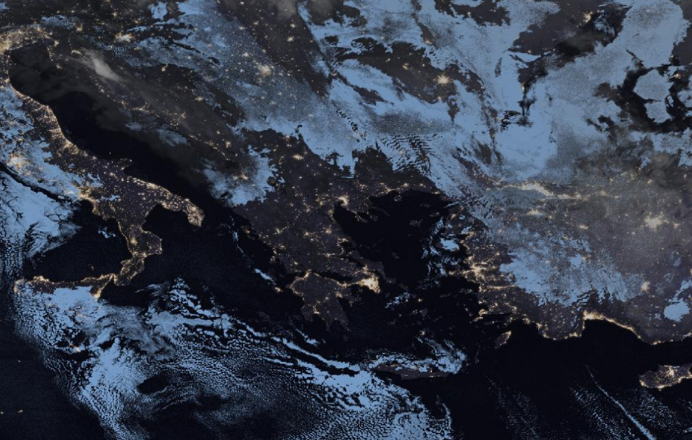 Τελευταία δορυφορική εικόνα νεφοκάλυψης