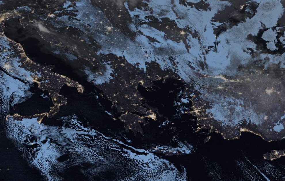 Τελευταία δορυφορική εικόνα νεφοκάλυψης