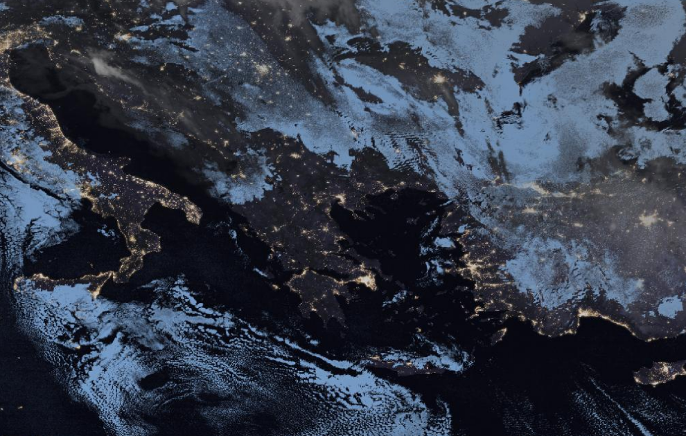 Τελευταία δορυφορική εικόνα νεφοκάλυψης