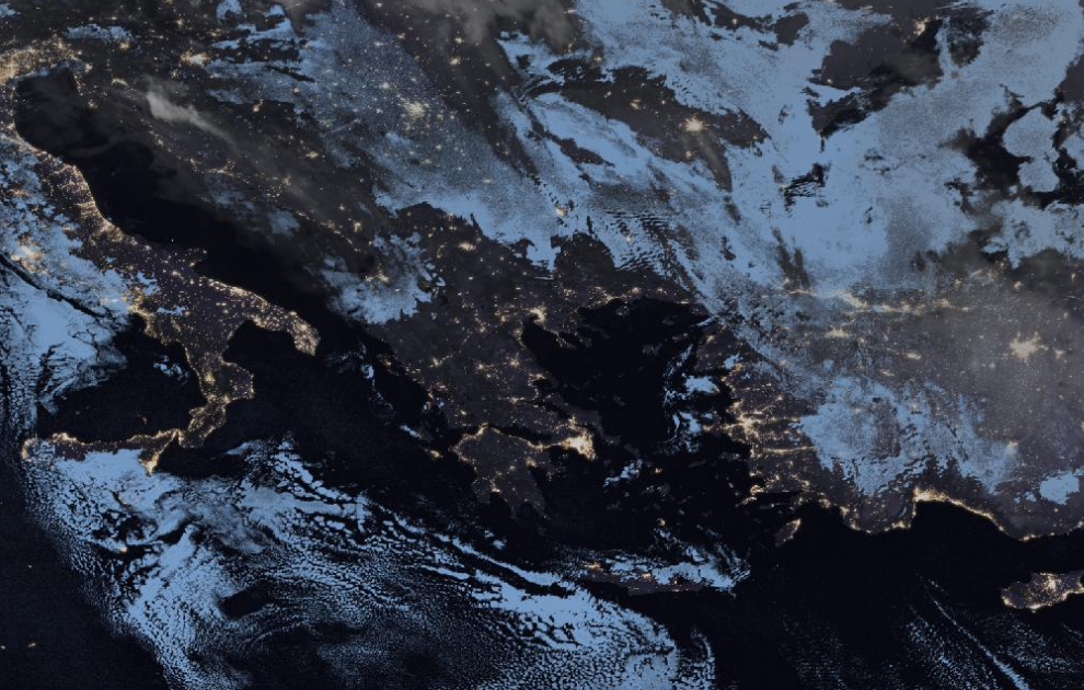 Τελευταία δορυφορική εικόνα νεφοκάλυψης