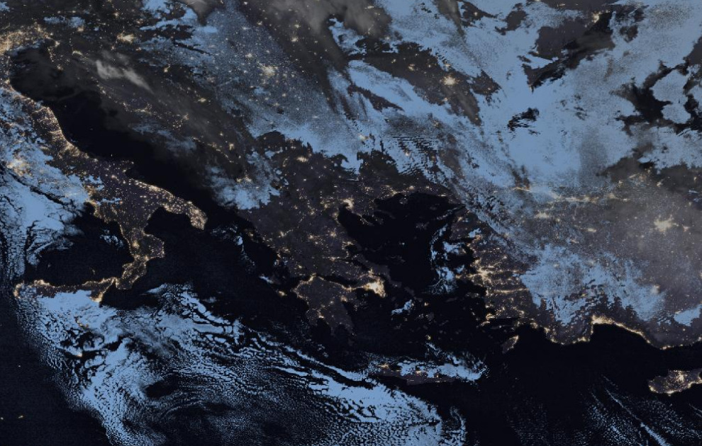 Τελευταία δορυφορική εικόνα νεφοκάλυψης