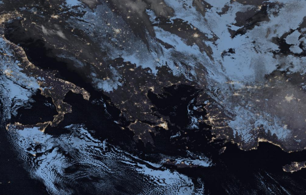 Τελευταία δορυφορική εικόνα νεφοκάλυψης