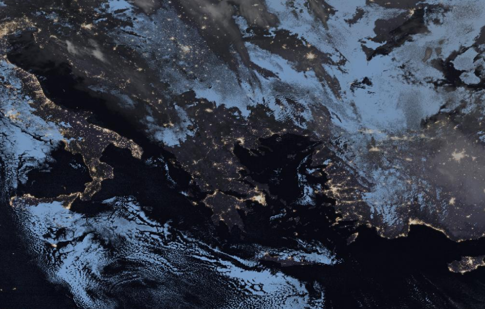 Τελευταία δορυφορική εικόνα νεφοκάλυψης