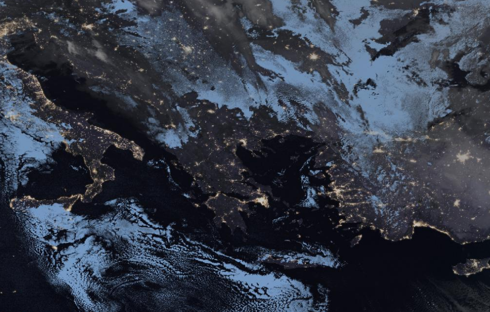 Τελευταία δορυφορική εικόνα νεφοκάλυψης