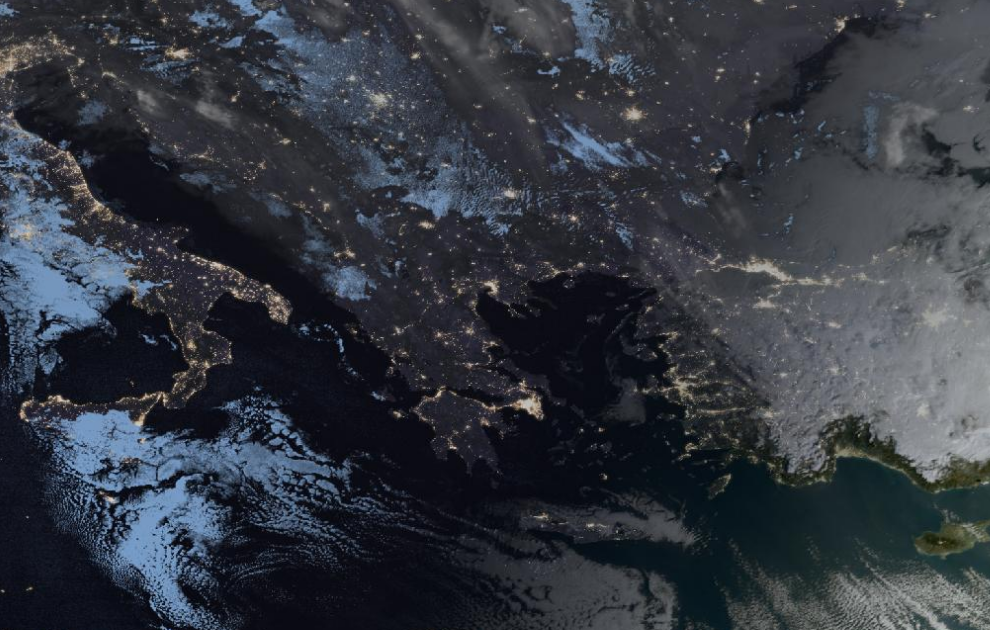 Τελευταία δορυφορική εικόνα νεφοκάλυψης