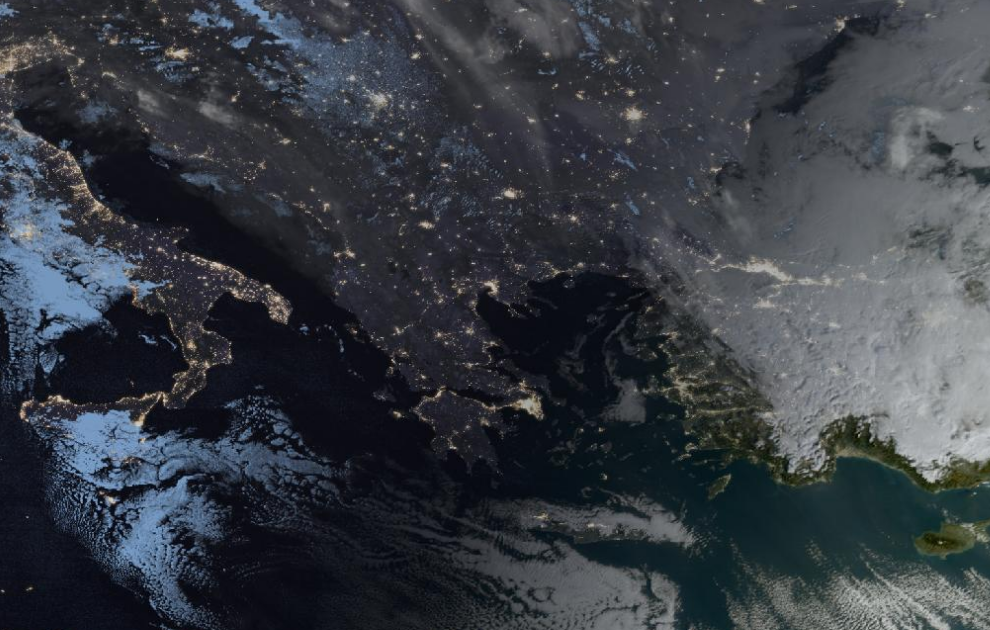 Τελευταία δορυφορική εικόνα νεφοκάλυψης