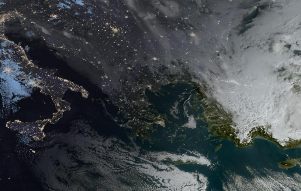 Τελευταία δορυφορική εικόνα νεφοκάλυψης